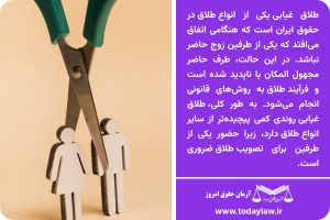 طلاق غیابی | حقوق امروز